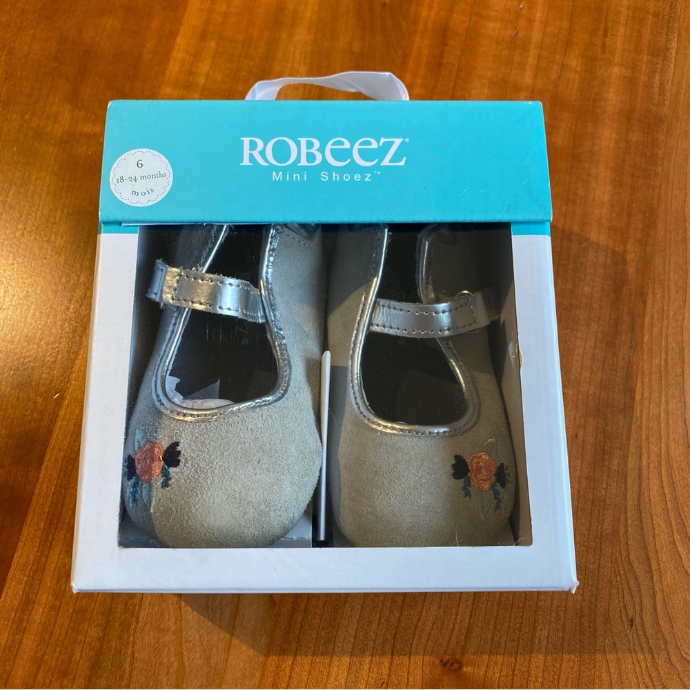 Robeez 18-24 months Gray Leather